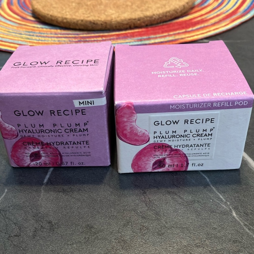 Glow Recipe Plum Plump Hyaluronic Cream 50ml and 20ml (selling both together)